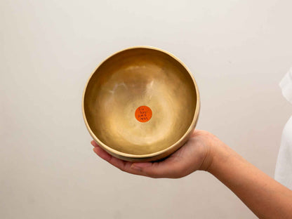 Hand Hammered Moon Singing Bowl - Base Note E4 (321) Hz