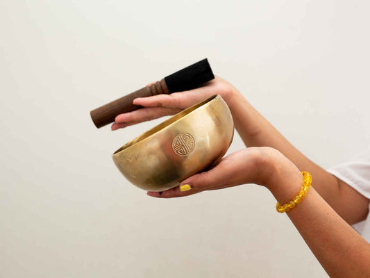 Hand Hammered Moon Singing Bowl - Base Note F4 352 Hz