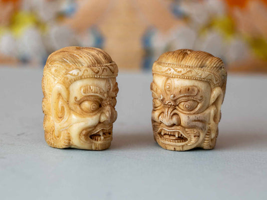 Mahakala Head in Yak bone