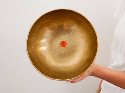 Hand Hammered Moon Singing Bowl - Base Note C#3 (135) Hz