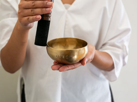 Hand Hammered Moon Singing Bowl - Base Note D#5 (632) Hz