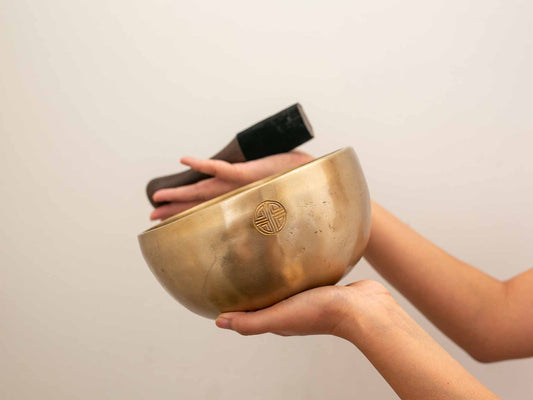 Hand Hammered Moon Singing Bowl - Base Note G#2 104 Hz
