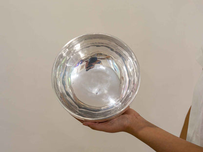 Silver Moon Singing Bowl - Base Note A#3 (226 Hz)