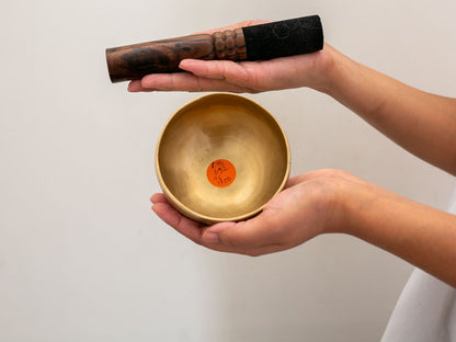 Hand Hammered Moon Singing Bowl - Base Note D#5 (632) Hz