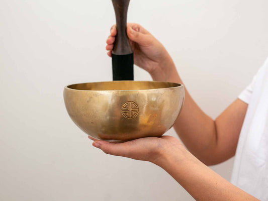 Hand Hammered Moon Singing Bowl - Base Note A#3 239 Hz