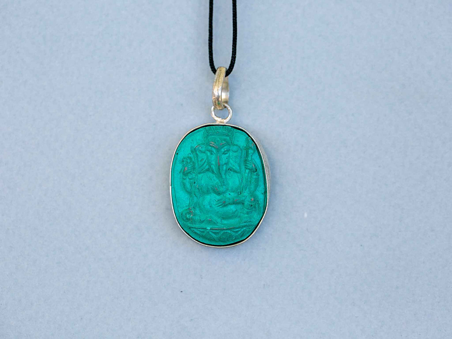 Resin and White Metal Ganesha Pendant