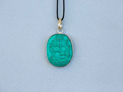 Resin and White Metal Ganesha Pendant