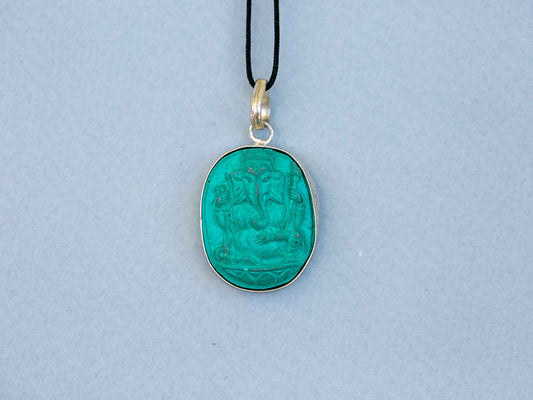 Resin and White Metal Ganesha Pendant