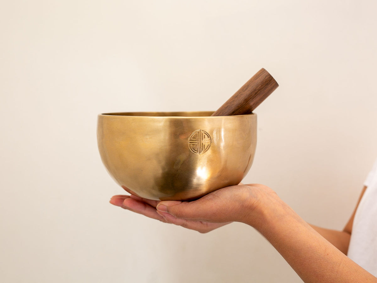Hand Hammered Moon Singing Bowl - Base Note A#3 231 Hz