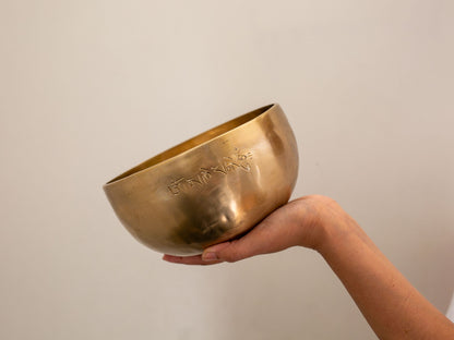 Hand Hammered Moon Singing Bowl - Base Note A#3 231 Hz