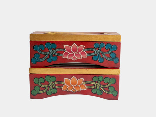 Padma Tibetan Wooden Incense Burner (Small)