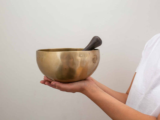Hand Hammered Moon Singing Bowl - Base Note G#3 209 Hz
