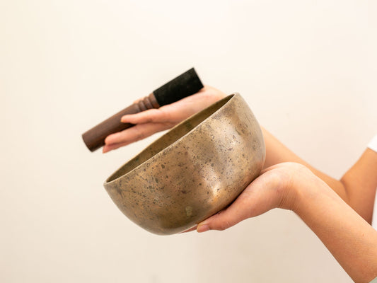 Tara Singing Bowl (thick rim) - Base Note B3 (253 Hz)