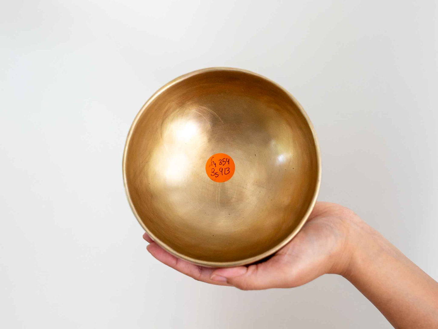 Hand Hammered Moon Singing Bowl - Base Note F4 354 Hz