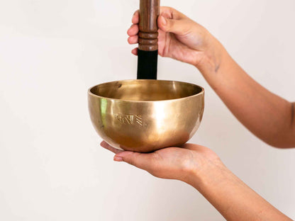 Hand Hammered Moon Singing Bowl - Base Note G#4 310 Hz