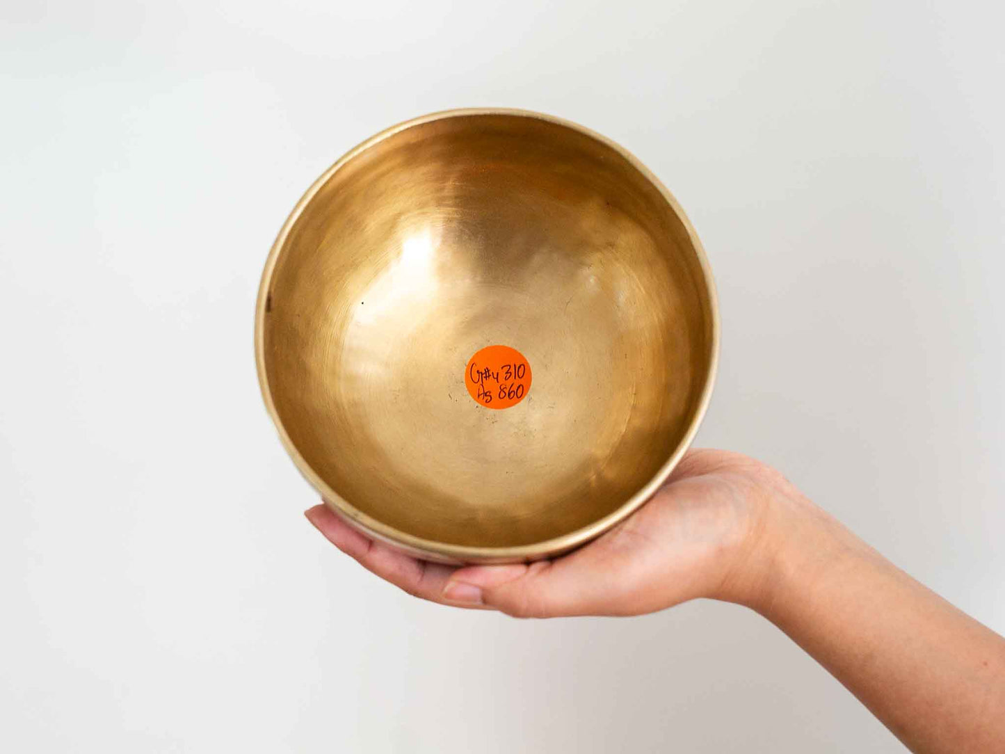 Hand Hammered Moon Singing Bowl - Base Note G#4 310 Hz