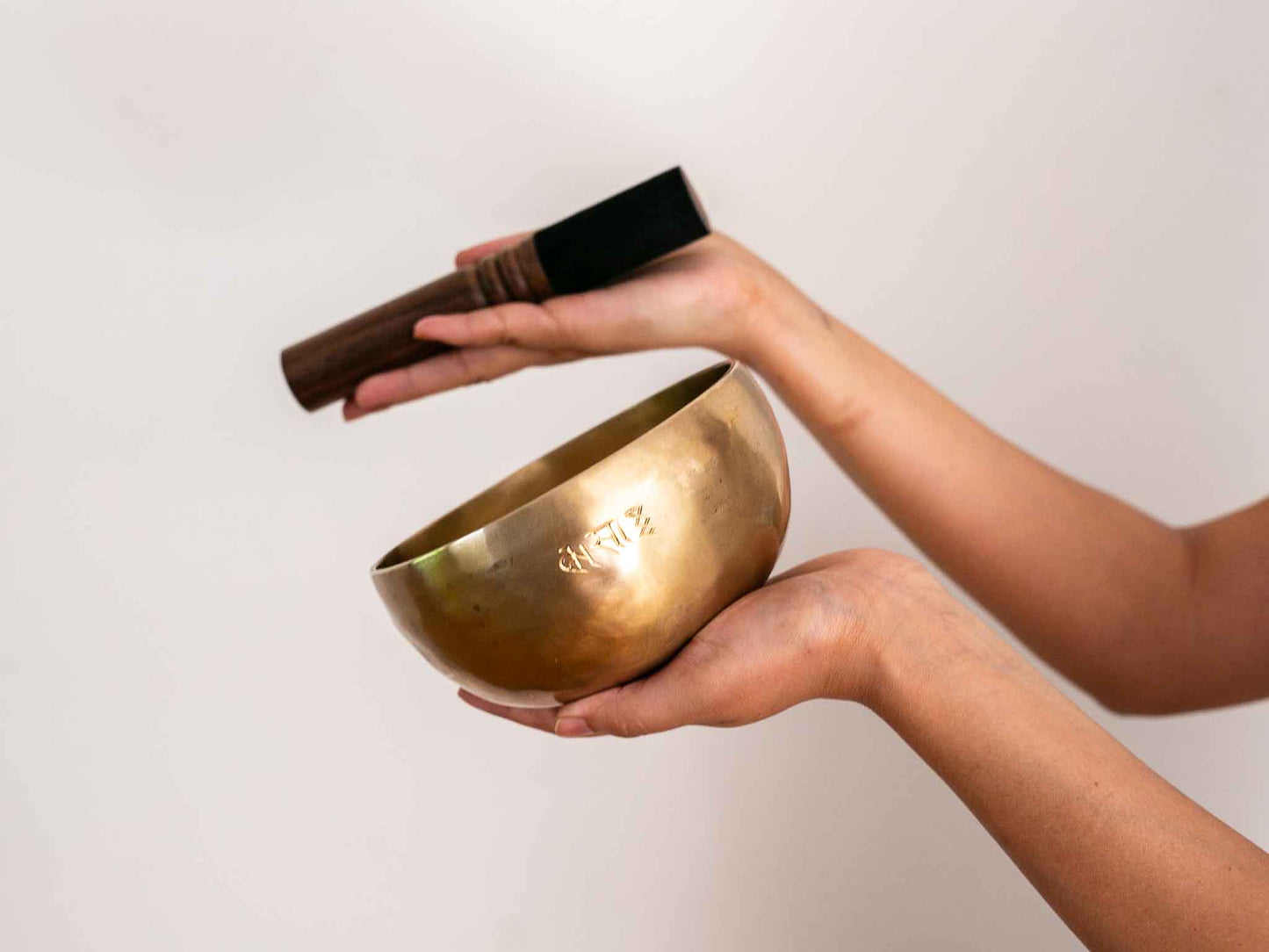 Hand Hammered Moon Singing Bowl - Base Note F#4 365 Hz