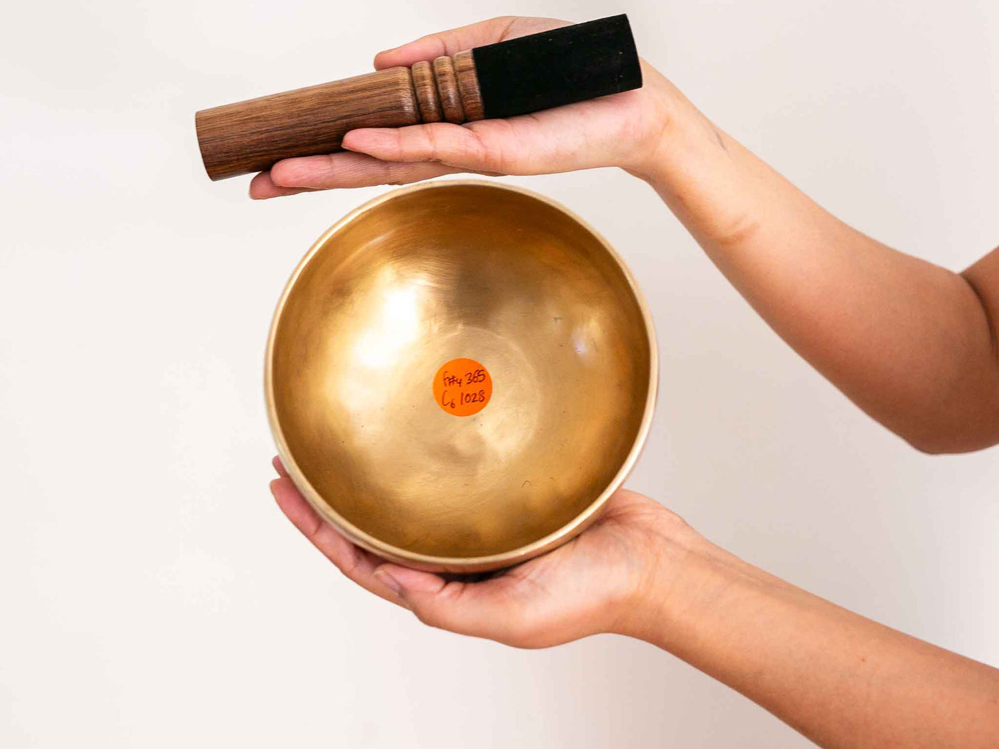 Hand Hammered Moon Singing Bowl - Base Note F#4 365 Hz