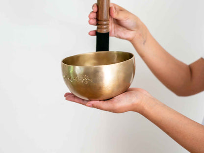 Hand Hammered Moon Singing Bowl - Base Note D#4 310 Hz