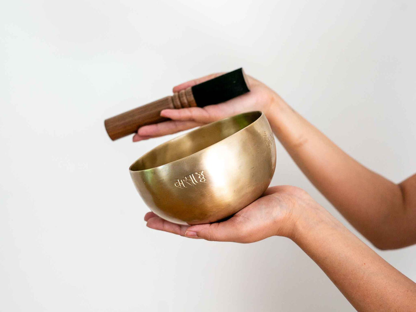 Hand Hammered Moon Singing Bowl - Base Note D#4 310 Hz