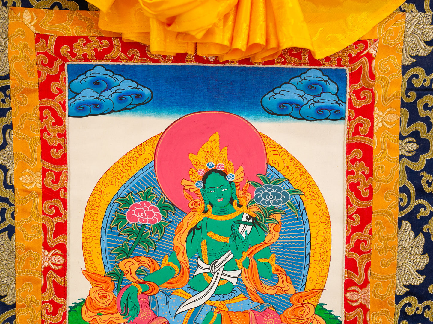 Original Green Tara Thangka Painting