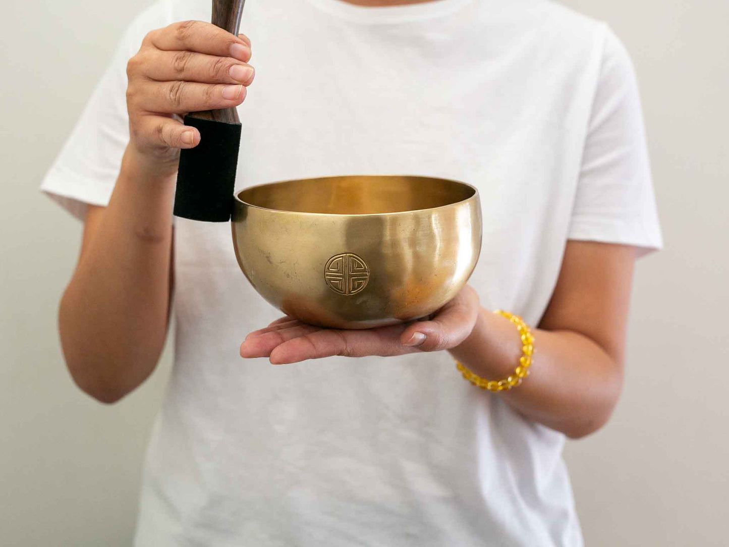 Hand Hammered Moon Singing Bowl - Base Note D4 287 Hz