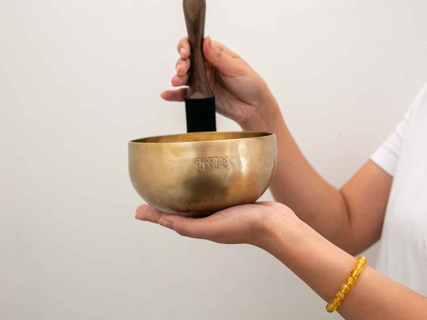 Hand Hammered Moon Singing Bowl - Base Note D4 287 Hz