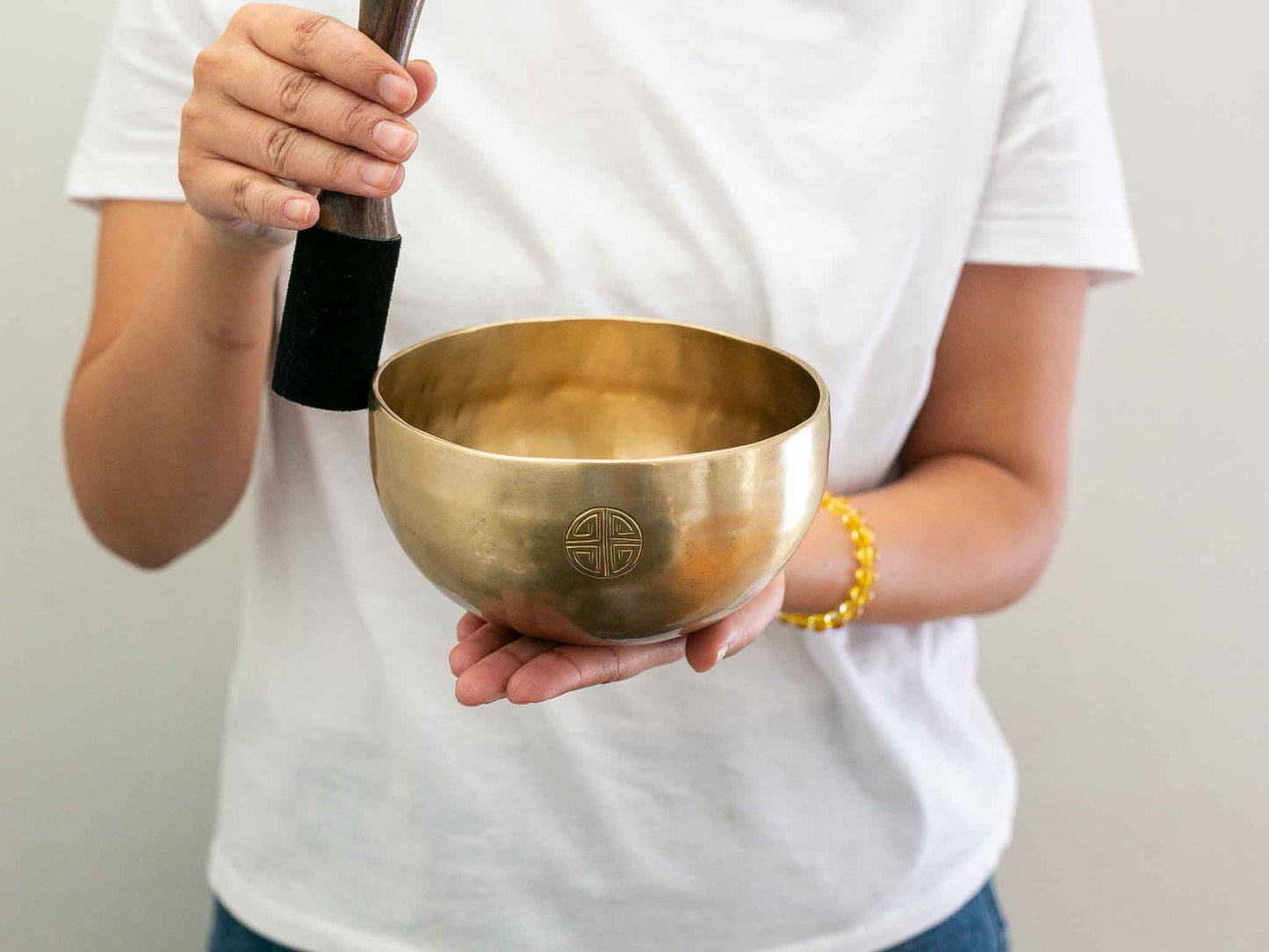 Hand Hammered Moon Singing Bowl - Base Note D4 288 Hz