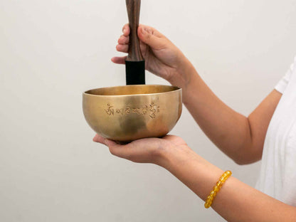 Hand Hammered Moon Singing Bowl - Base Note D4 297 Hz