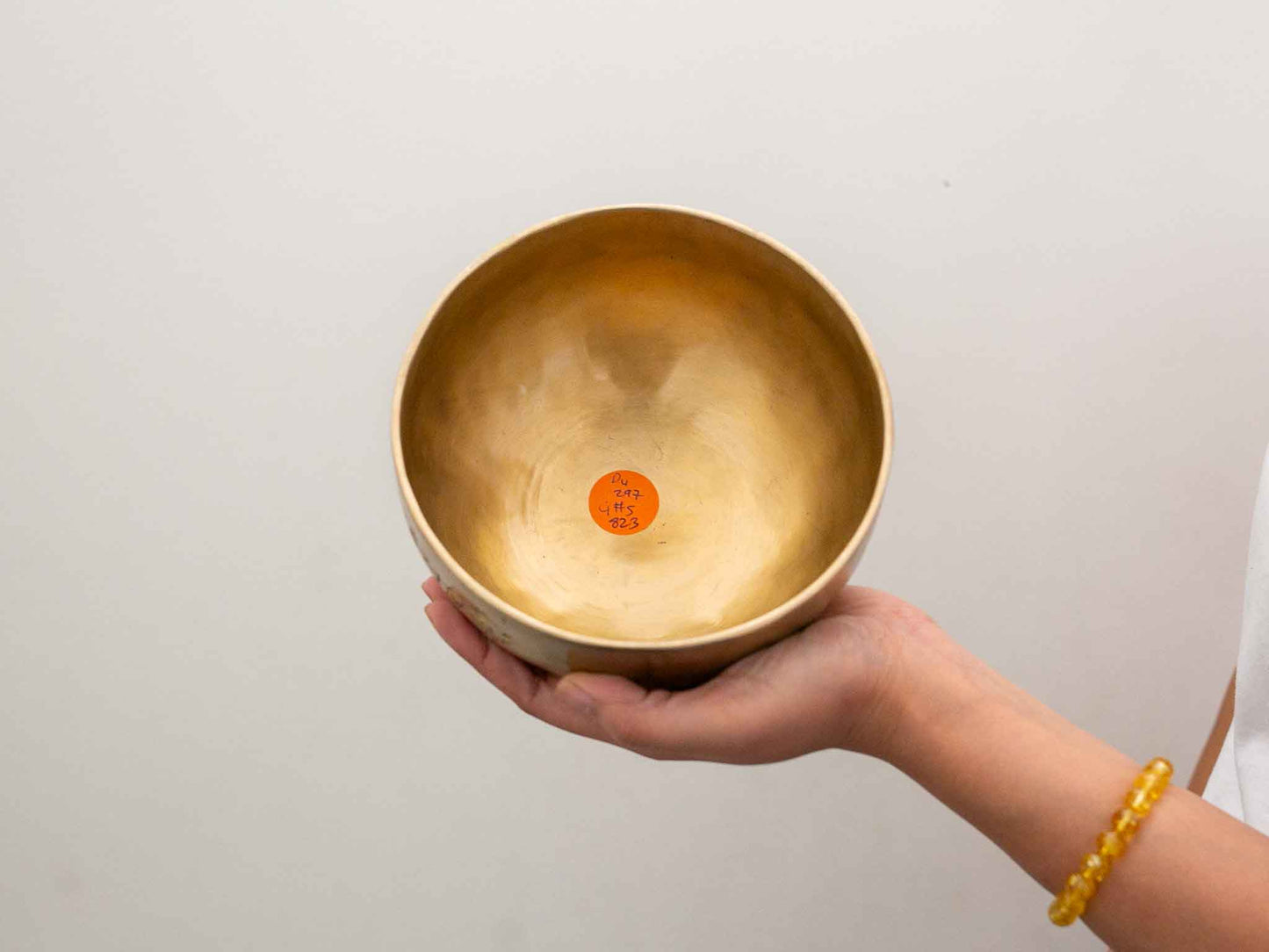 Hand Hammered Moon Singing Bowl - Base Note D4 297 Hz