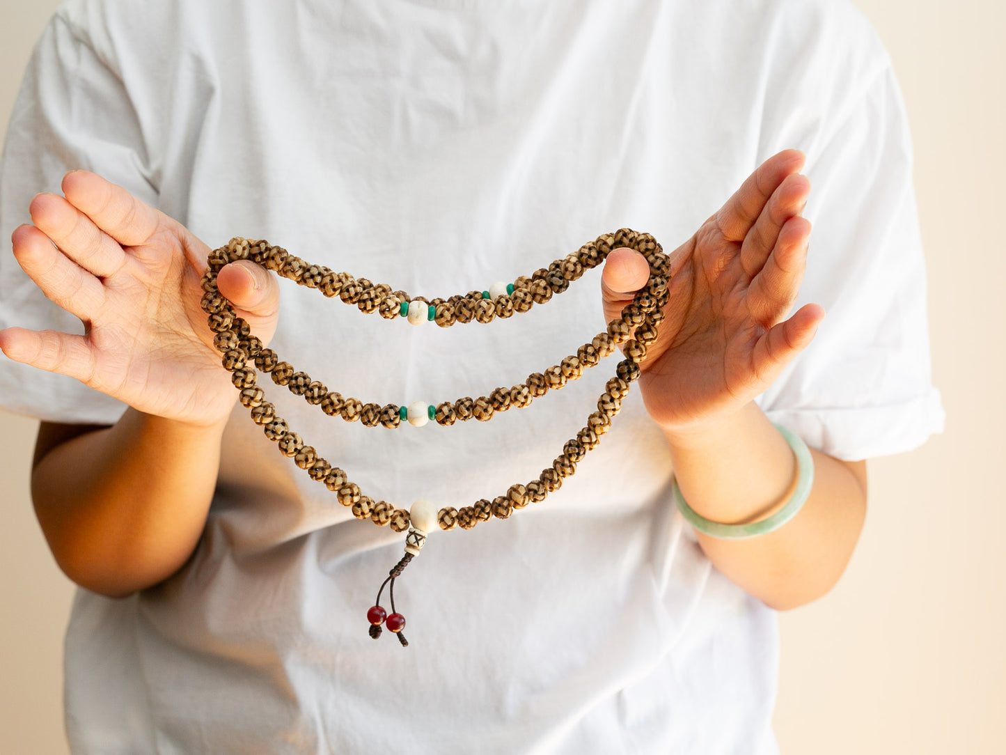Impermanence Carved Bone Mala #2
