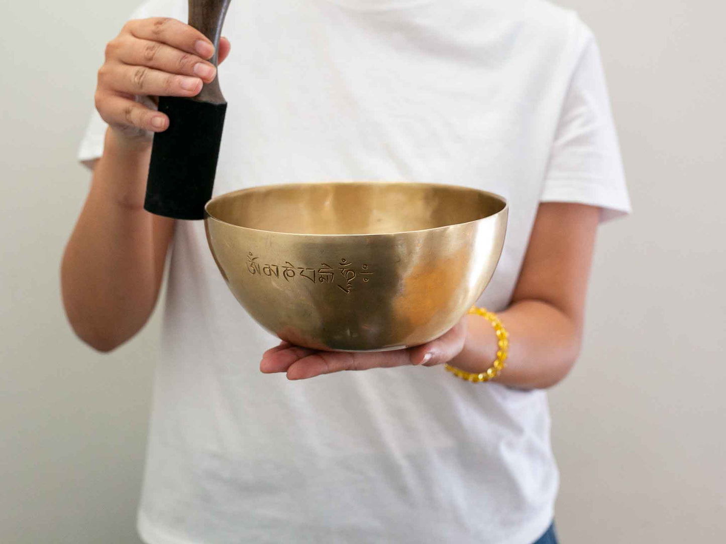 Hand Hammered Moon Singing Bowl - Base Note C#3 135 Hz