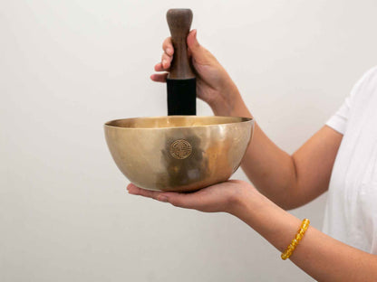 Hand Hammered Moon Singing Bowl - Base Note C#3 135 Hz