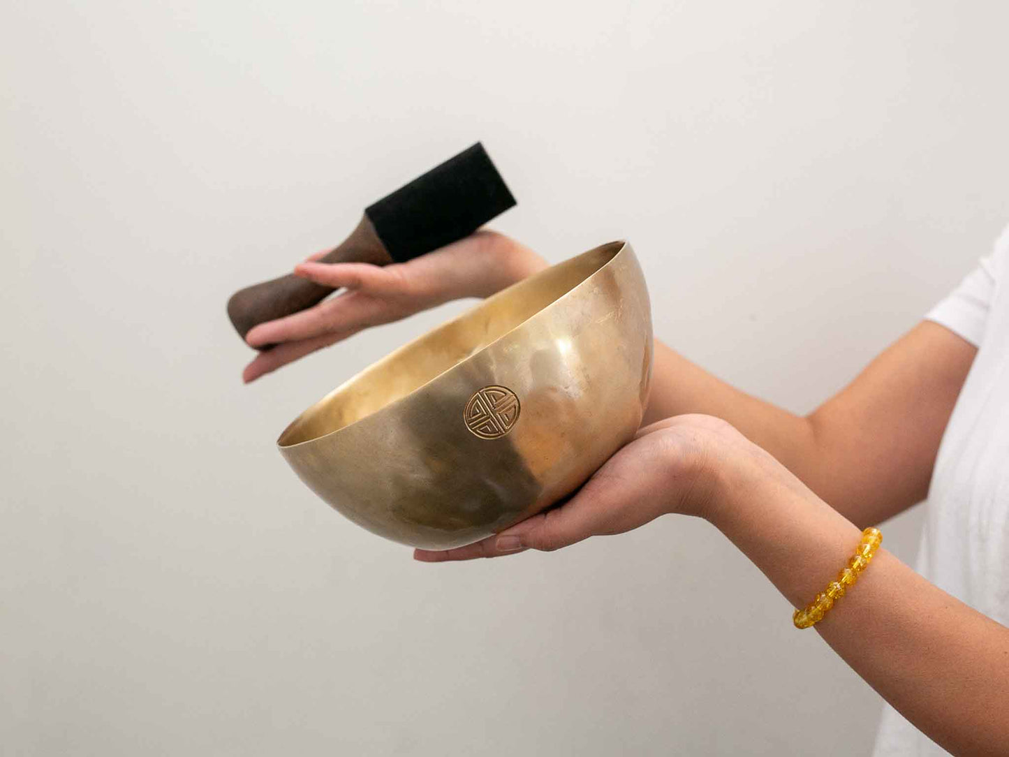 Hand Hammered Moon Singing Bowl - Base Note C#3 135 Hz