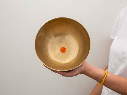 Hand Hammered Moon Singing Bowl - Base Note C#3 135 Hz