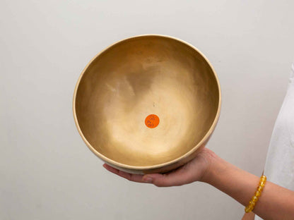 Hand Hammered Moon Singing Bowl - Base Note F3 173 Hz