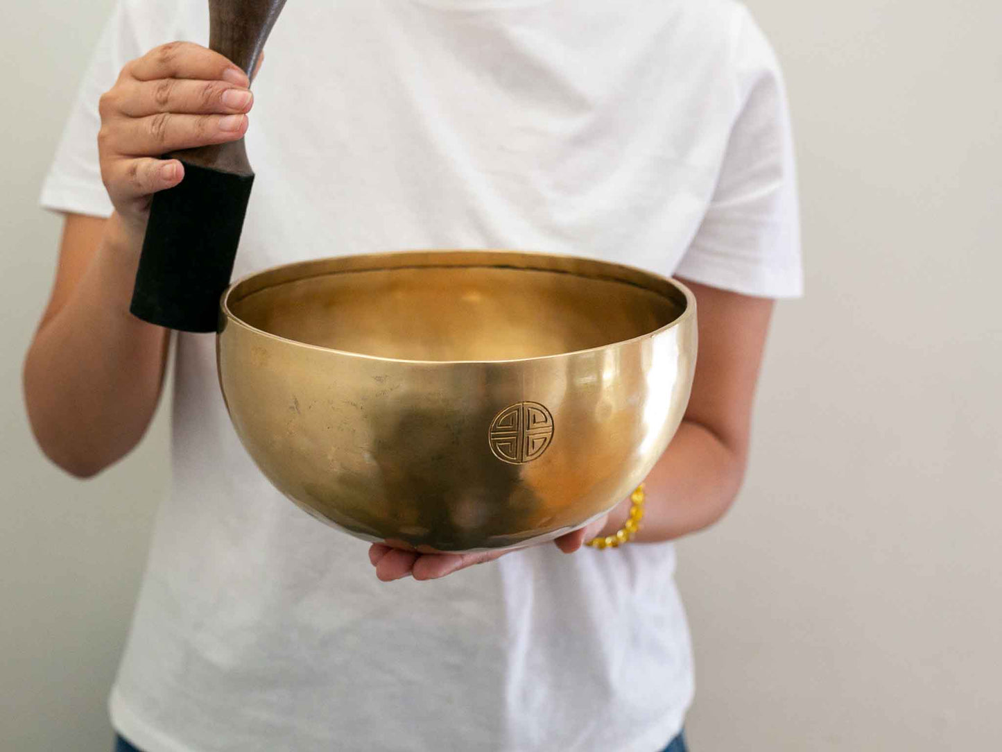 Hand Hammered Moon Singing Bowl - Base Note D#3 155 Hz