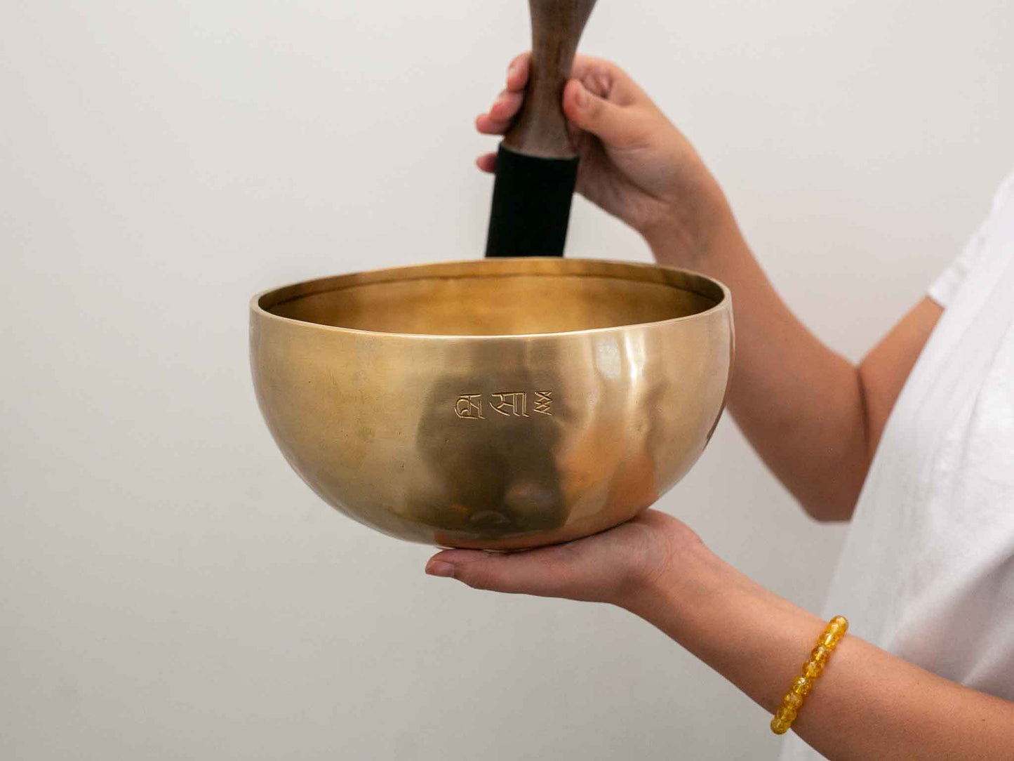 Hand Hammered Moon Singing Bowl - Base Note D#3 155 Hz