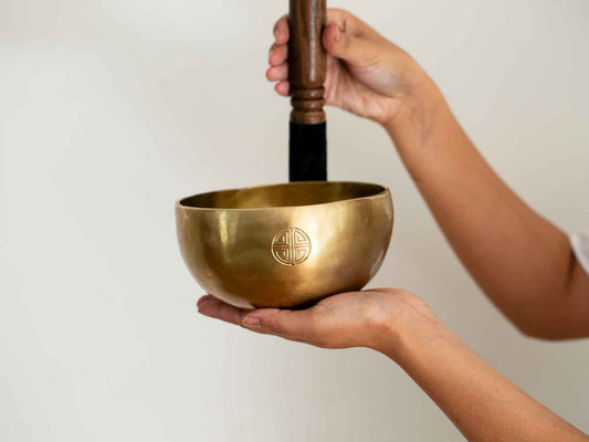 Hand Hammered Moon Singing Bowl - Base Note D#4 311 Hz