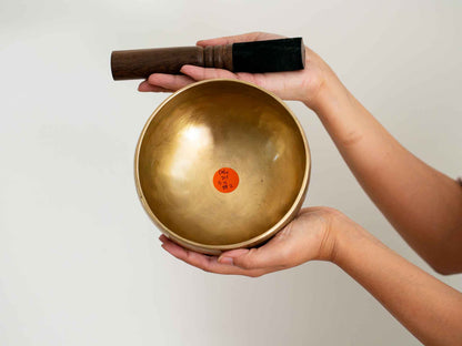 Hand Hammered Moon Singing Bowl - Base Note D#4 311 Hz