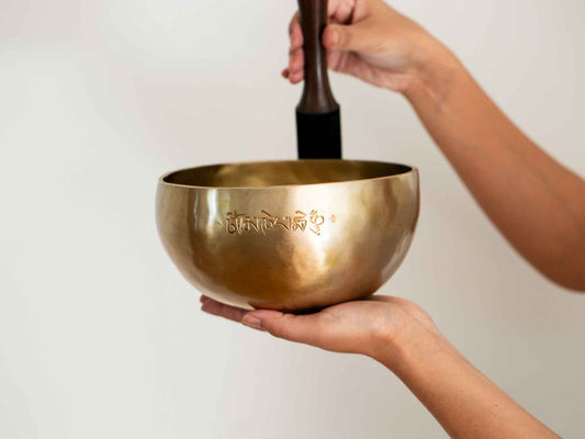 Hand Hammered Moon Singing Bowl - Base Note G#3 206 Hz