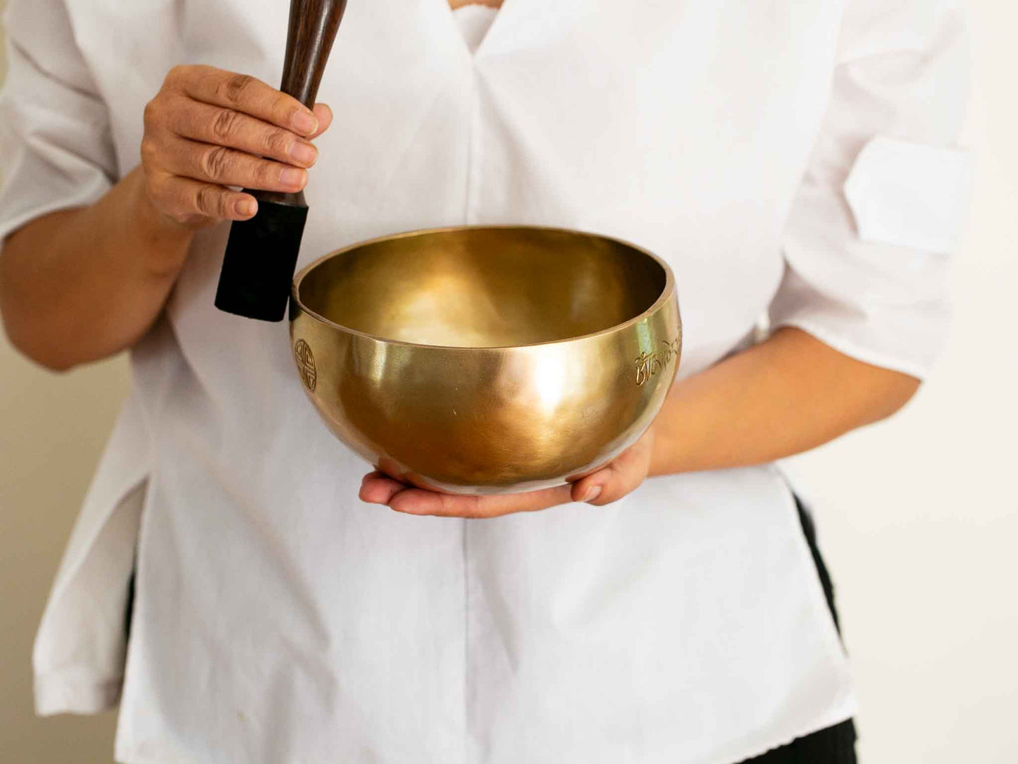 Hand Hammered Moon Singing Bowl - Base Note G#3 206 Hz