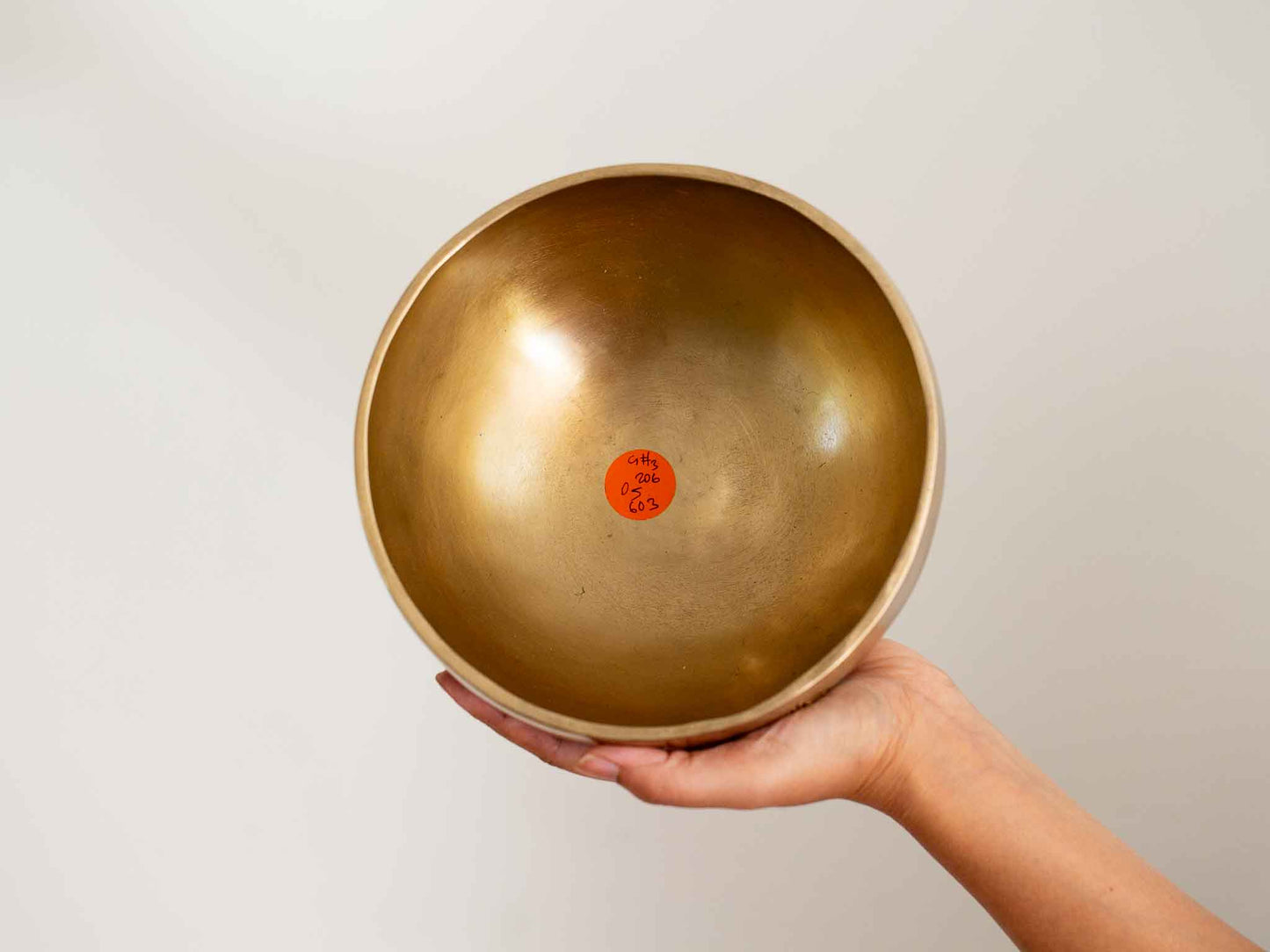 Hand Hammered Moon Singing Bowl - Base Note G#3 206 Hz