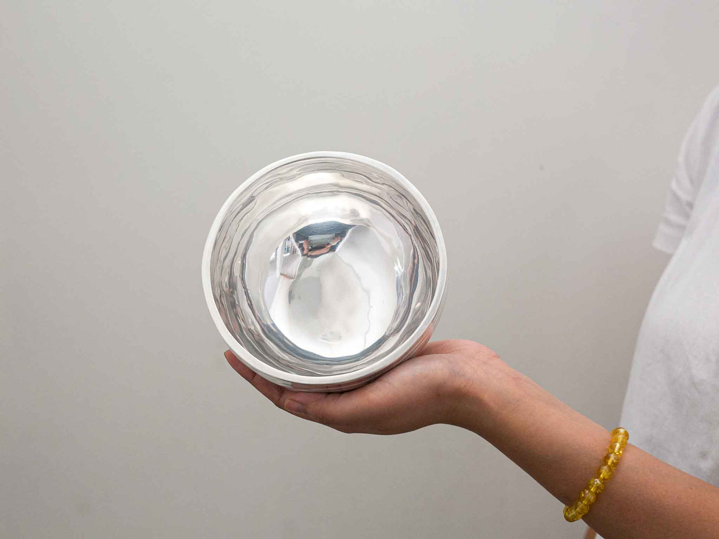 Silver Moon Singing Bowl - Base Note B4 (487 Hz)