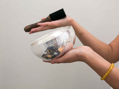 Silver Moon Singing Bowl - Base Note G4 (381 Hz)