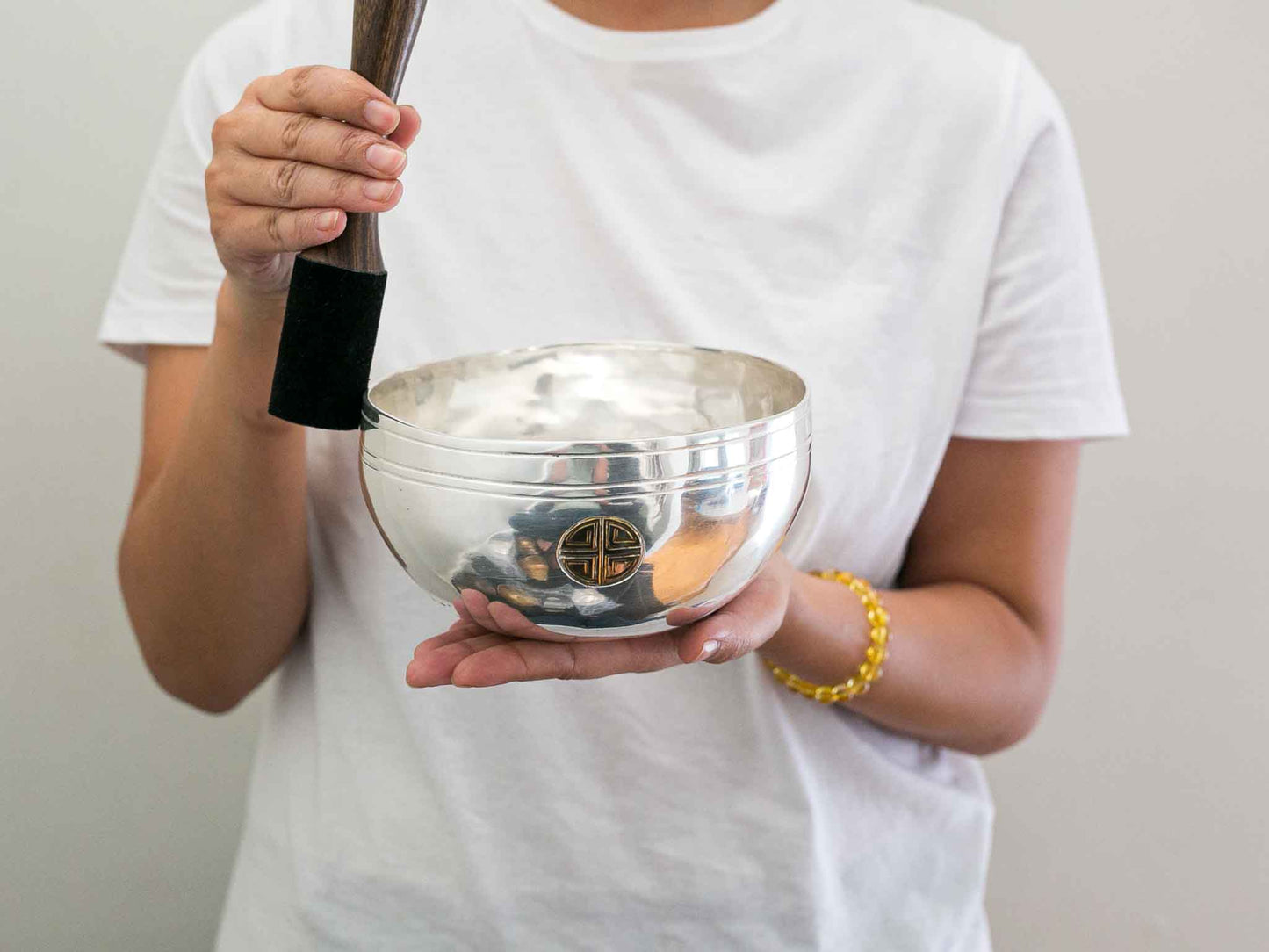 Silver Moon Singing Bowl - Base Note C#4 (278 Hz)