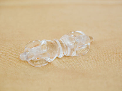 Small Super Clear Himalayan Quartz Crystal Vajra V4