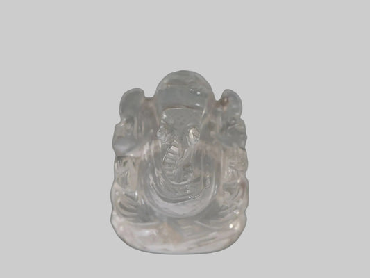 Miniature Ganesha Quartz Crystal Statue #2