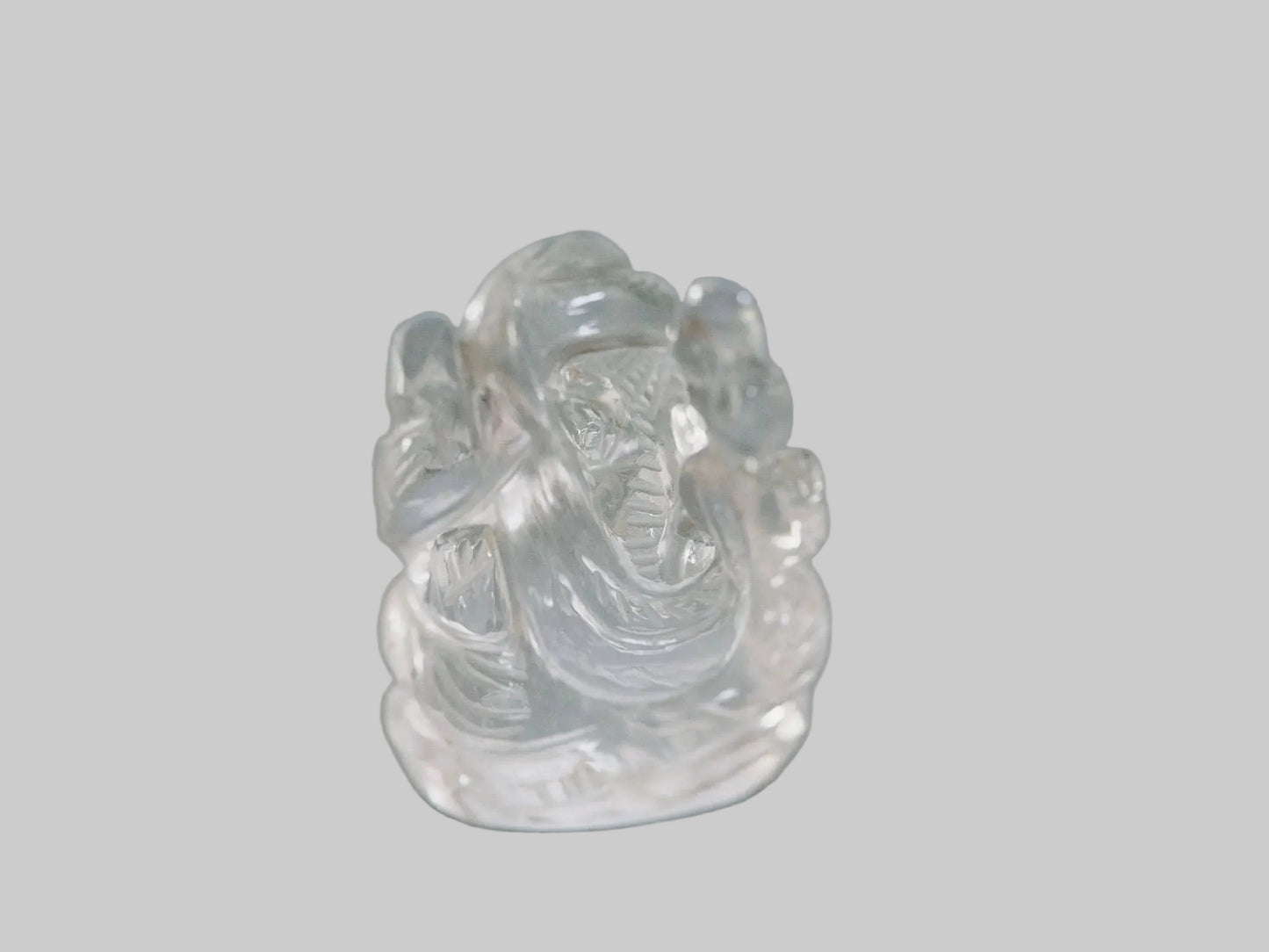 Miniature Ganesha Quartz Crystal Statue #2