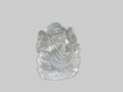Miniature Ganesha Quartz Crystal Statue #2